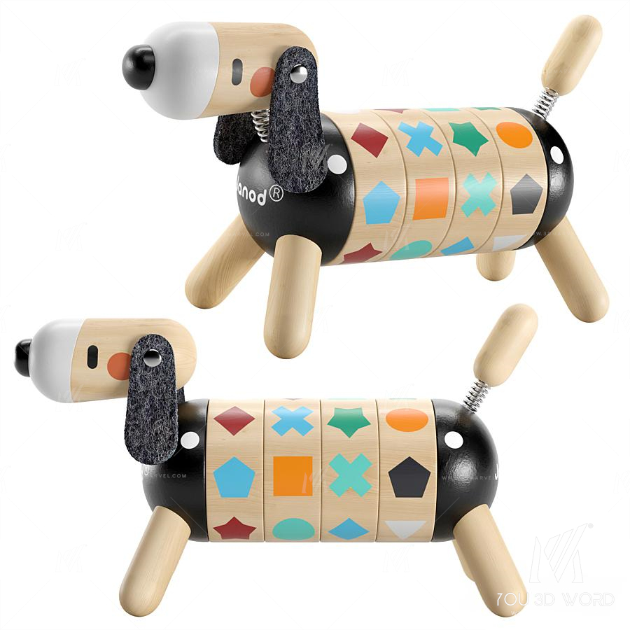 Crate and Kids Janod Shapes and Colors Dog